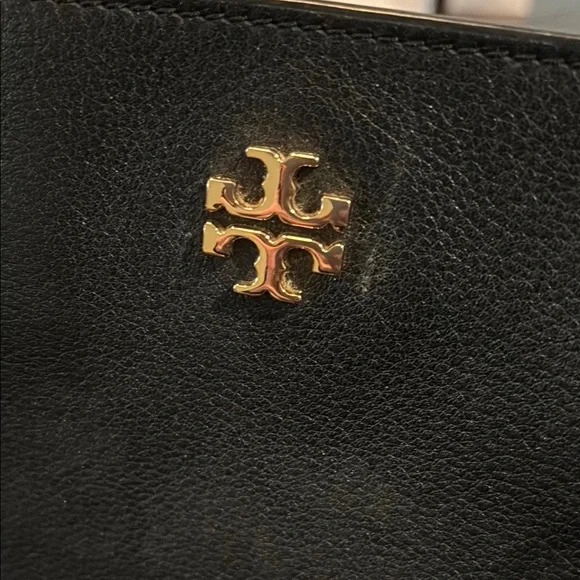 Tory Burch Marsden Black Leather Tote w/Gold Hardware - Picture 4 of 8
